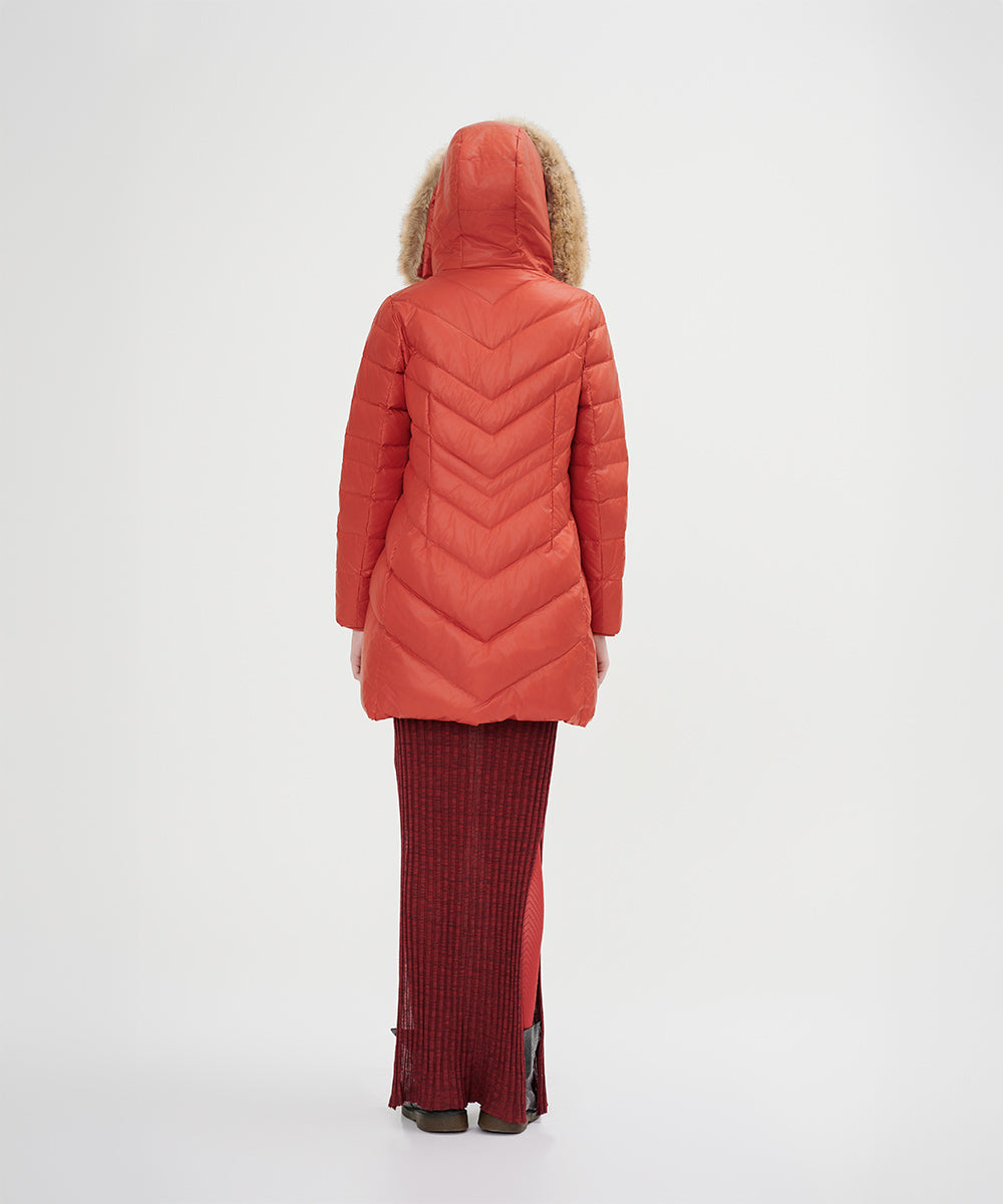Chevron Quilted Down Jacket - DJW 24011