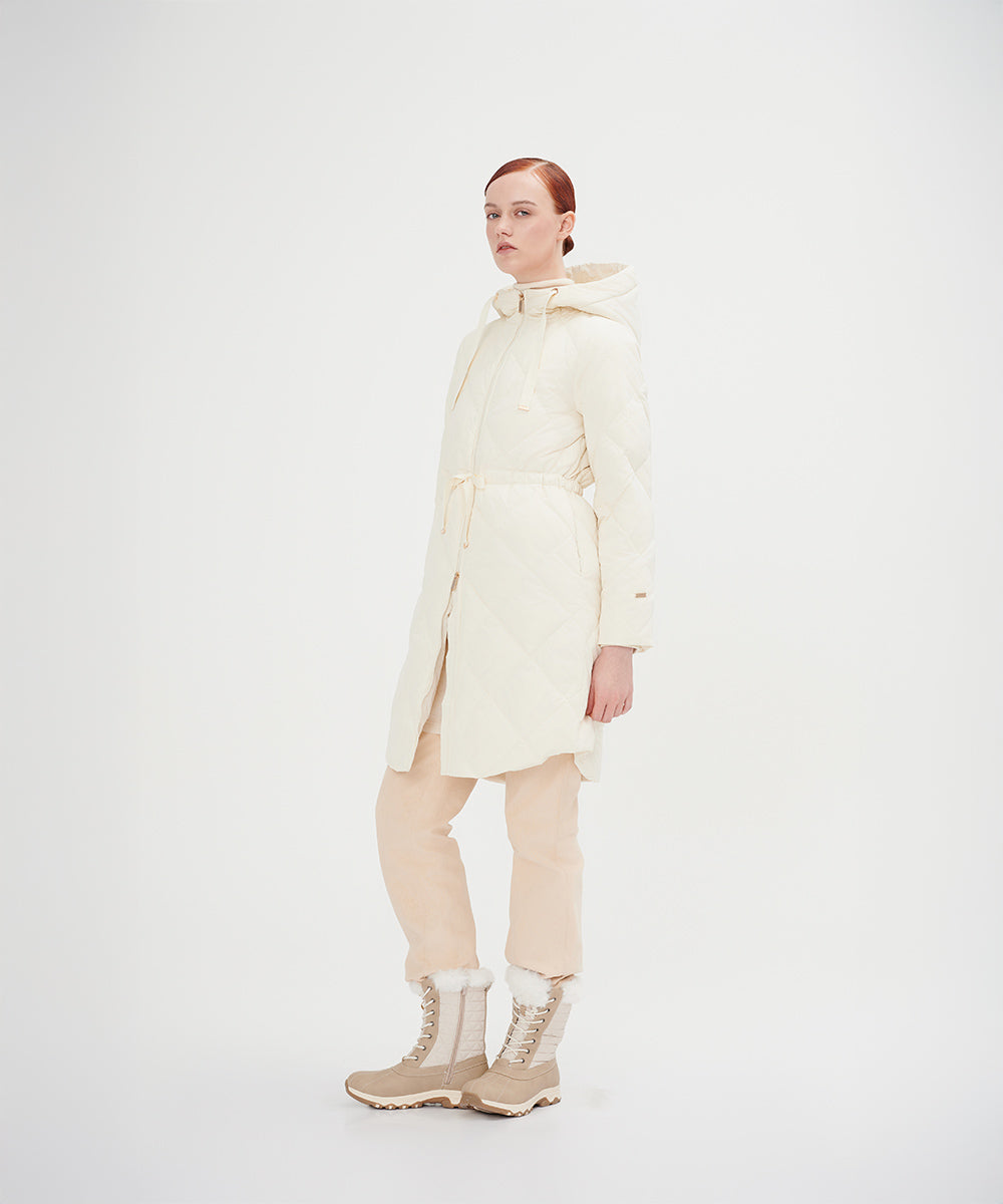 Elegant Diamond Quilted Down Jacket - DJW 24013