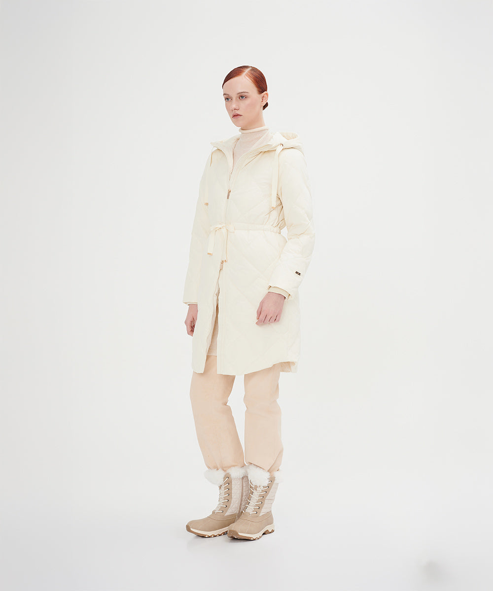 Elegant Diamond Quilted Down Jacket - DJW 24013