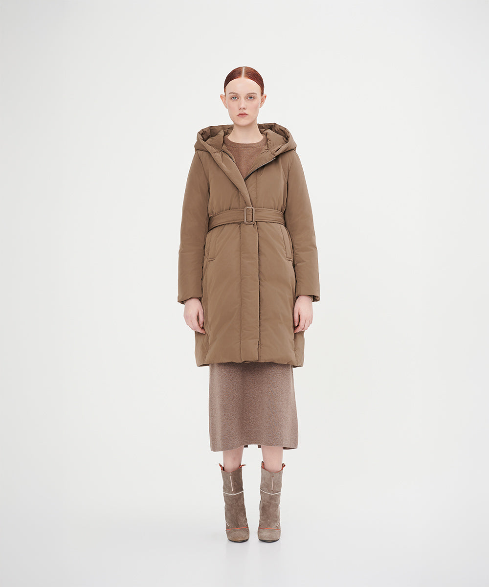 Belted Full Length Down Jacket - DJW 24014