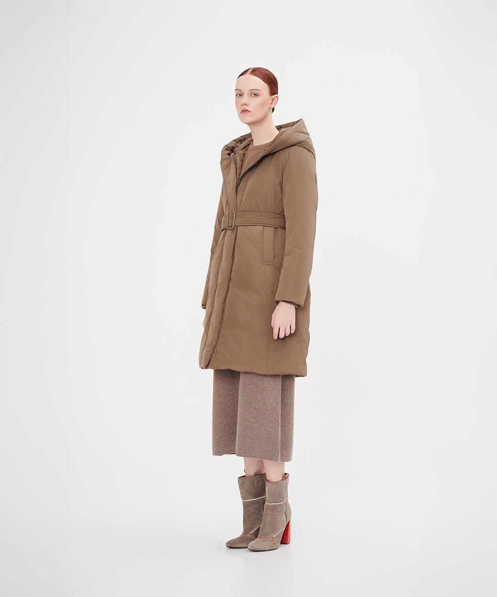 Belted Full Length Down Jacket - DJW 24014