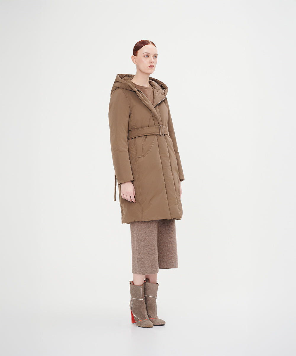 Belted Full Length Down Jacket - DJW 24014