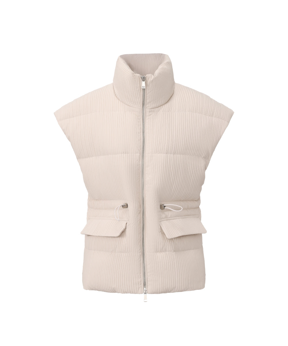 Quilted Pleat Vest - DJW 25013