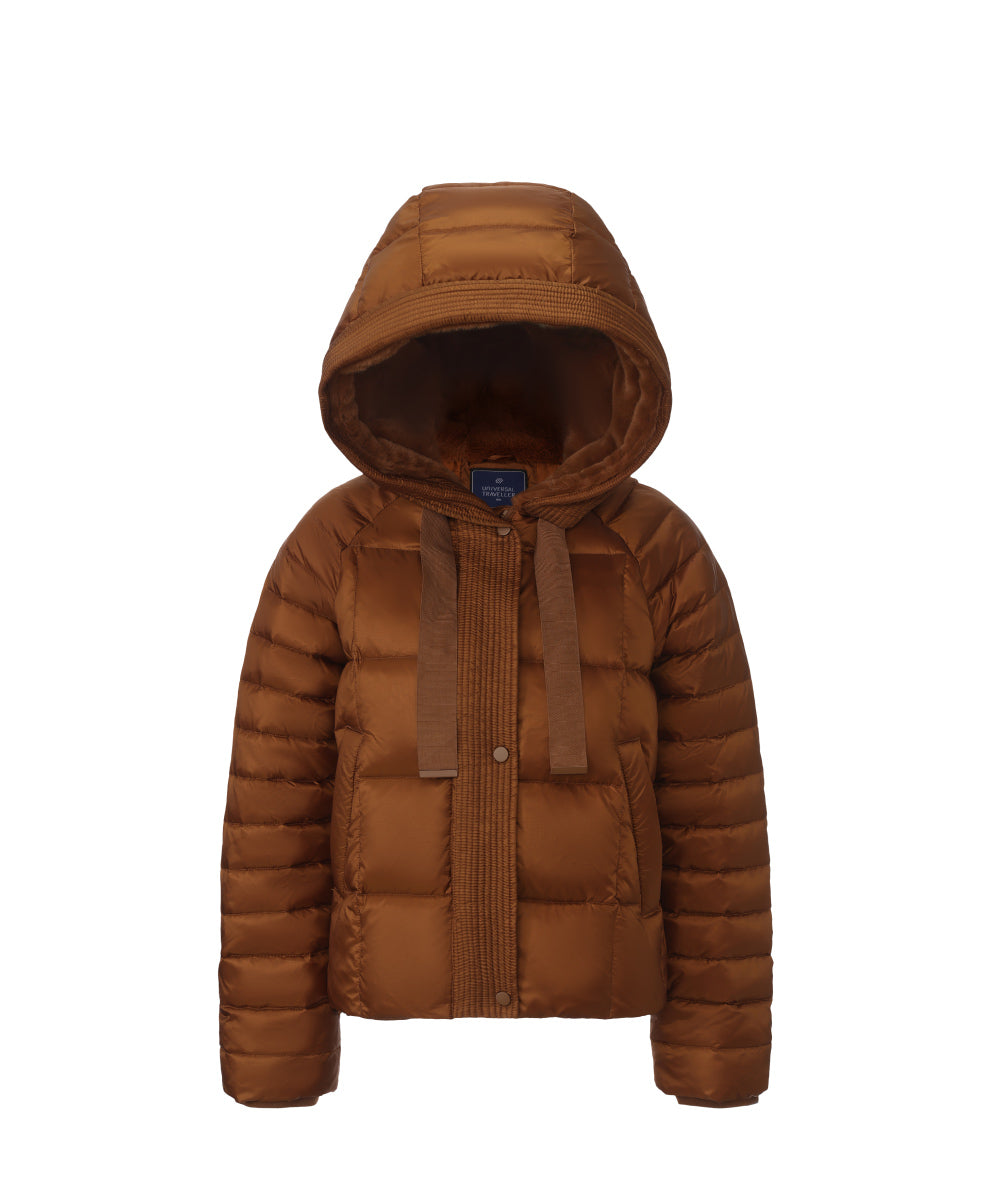 Cocoa Hooded Chic Short Down Jacket - DJW 25020